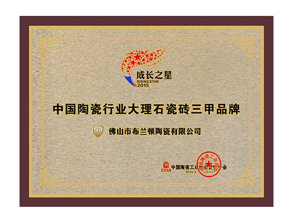 中国陶瓷行业大理石瓷砖三甲品牌