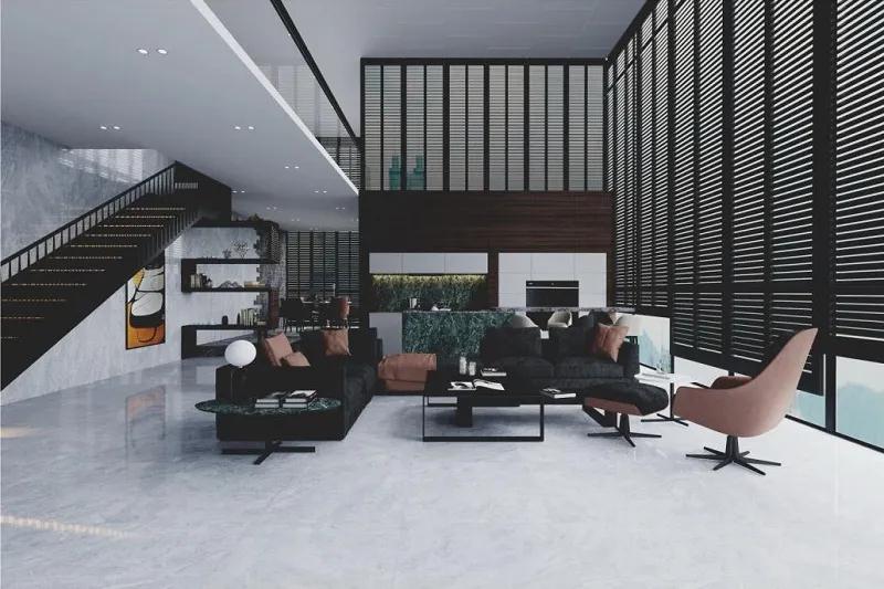 布兰顿大理石瓷砖空间效果 布兰顿大理石瓷砖空间效果